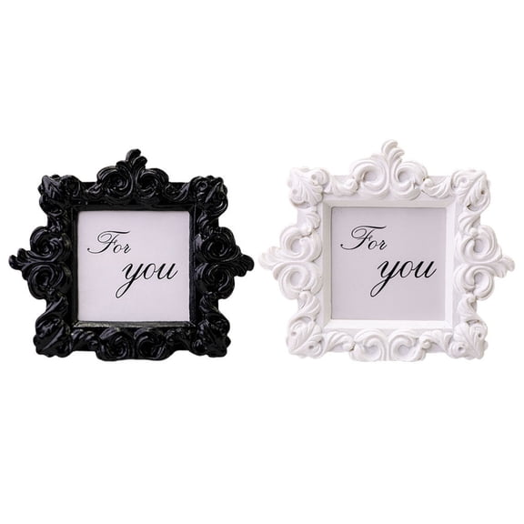 TABLZONE 2pcs Wedding Photo Frame Resin Display for Family and Friends Giving