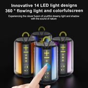 Full Screen TWS Dazzle Colour Pulsation Bluetooth Speakers Audio Outdoor Subwoofer RMG Lights Computer Home Plug Card