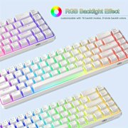 MageGee Portable 60% Mechanical Gaming Keyboard, MK-Box LED Backlit Compact 68 Keys Mini Wired Office Keyboard with Red Switch for Windows Laptop PC Mac - Black/Grey