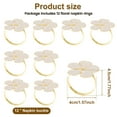 thumbnail image 3 of Ihvewuo Delicate White Flower Design Napkin Rings (12 Pack), 3 of 10