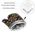 thumbnail image 6 of Daiia Traditional Floral Polish Pattern Oven Mitts and Pot Holders 4 pcs Set,High Heat Resistant 500 Degree Extra Thicken Long Kitchen Cotton Oven Glove, 6 of 6