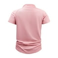 thumbnail image 4 of IYTR Mens T Shirt Tactical Shirt Sports Fitness T-shirts Comfy Fashion Solid Color Zipper Stand Up Collar Casual Summer Short Sleeve T Shirts Pink XXL, 4 of 4
