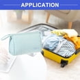 thumbnail image 2 of Vocoste PU Leather Makeup Bag Make Up Organizer Bag Toiletry Bag for Women Light Blue, 2 of 2