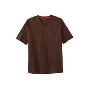 Boulder Creek By Kingsize Men's Big & Tall Heavyweight Pocket V-Neck Tee