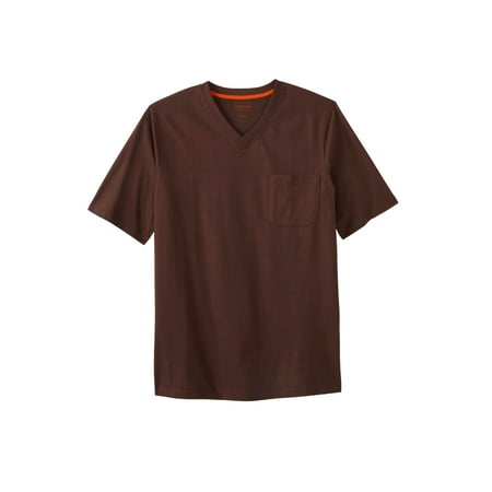 Boulder Creek By Kingsize Men's Big & Tall Heavyweight Pocket V-Neck Tee