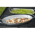 thumbnail image 6 of tablecraft 15" oval coated steel grill pan with handles | great for outdoor barbecues and grills, 6 of 8