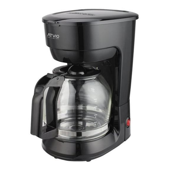 Cafetera Atvio 12 Tazas Negra