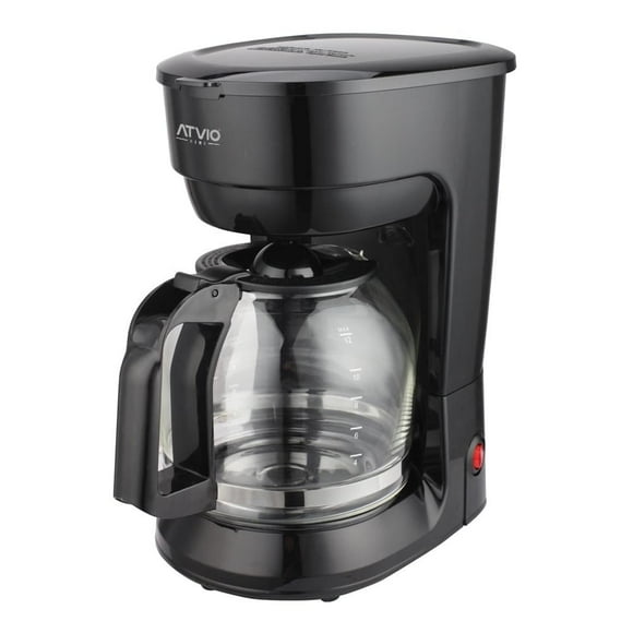 Cafetera Atvio 12 Tazas Negra