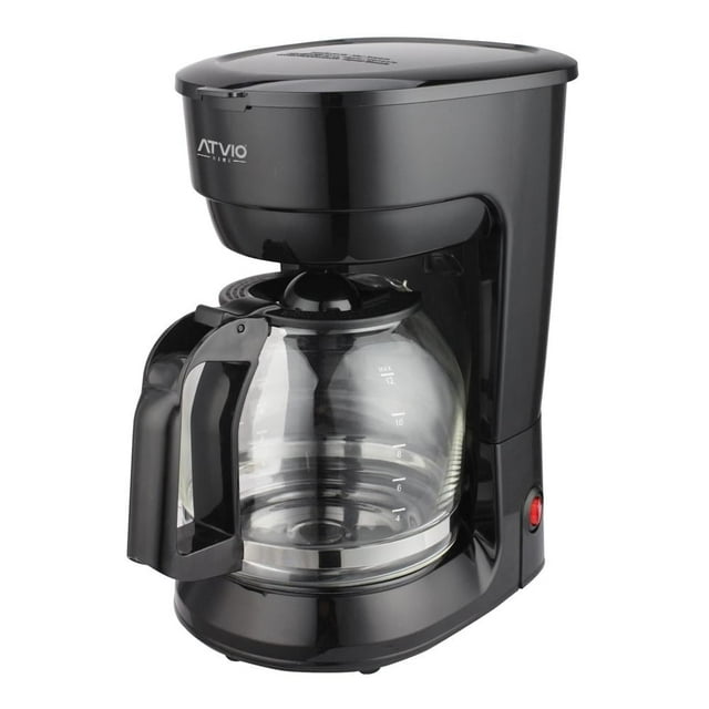 Cafetera Atvio 12 Tazas Negra