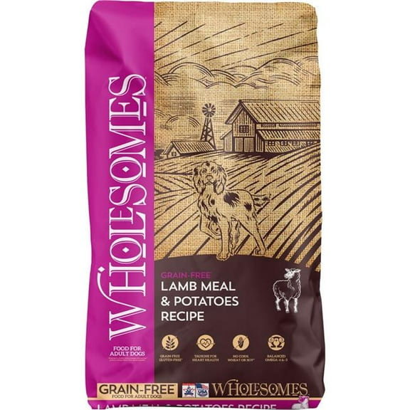 Wholesomes  Whole Grain Adult Dog Food - Lamb & Potato - 35 lbs