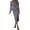 Slate Gray, variant on Women'S Long Sleeve Blazer and Pencil Skirt Business Suits - Elegant 2 Piece Skirt Sets M