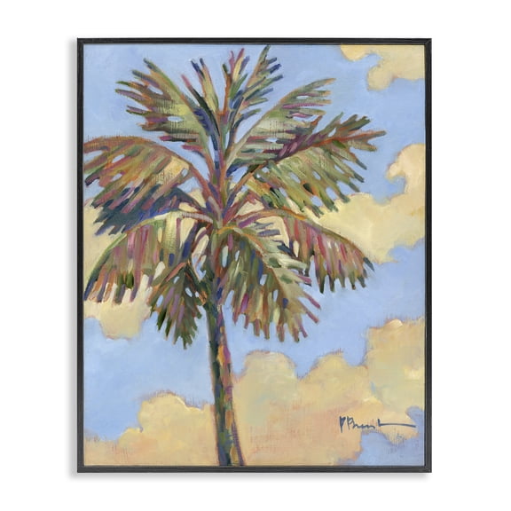 Stupell Industries Summer Santa Rosa Palm Landscape & Nature Painting Black Framed Art Print Wall Art, 11 x 14