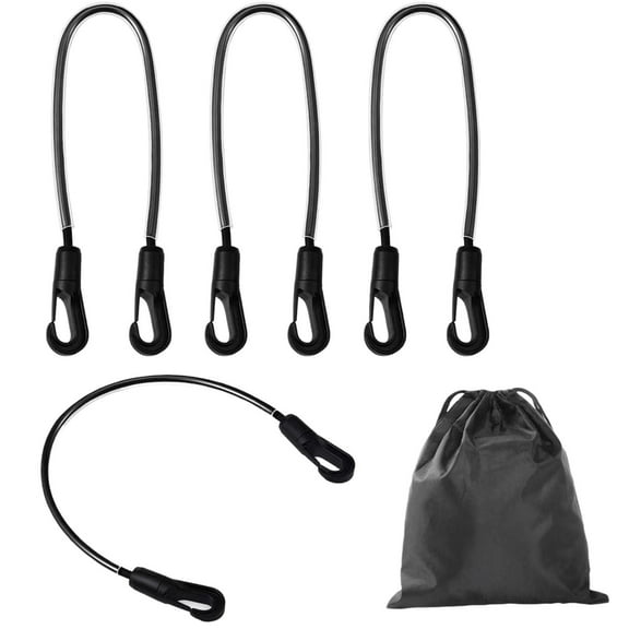 4 Pcs Horse Blanket Leg Straps, Elatic Horse Blanket Leg Straps Replacement with Duble Ended Clips, 11 Inch Horse Rug Tail Strap, Winter Horse Supplies (Small)