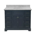 thumbnail image 3 of Aria 48" Bathroom Vanity with Marine Gray Cabinet and Carrara Marble Top, 3 of 7