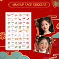 thumbnail image 3 of 10pcs Spring Festival Children's Cute Face Makeup Stickers Stickers Tattoo Z5L8, 3 of 7