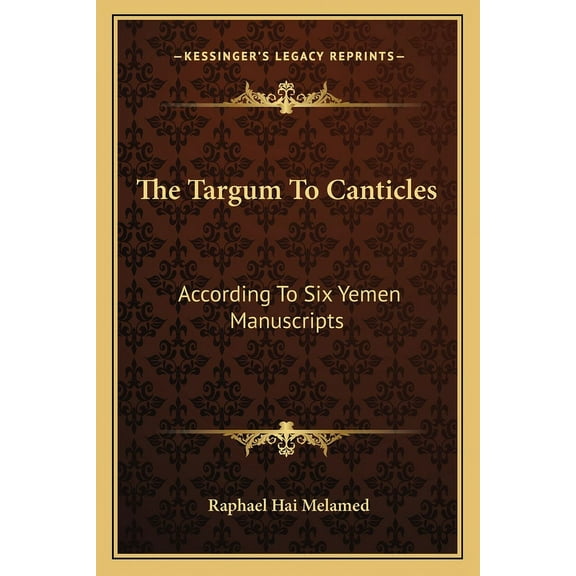 The Targum To Canticles (Paperback)