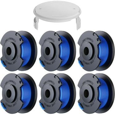Weed Wacker String (AC14RL3A) for Ryobi One ,Replacement 0.065-inch Trimmer String Compatible with Ryobi 18V,24V,40V Trimmers(6 Spool,1 Trimmer Cap)