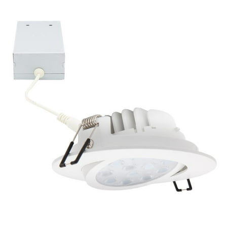 - 4 in. Slim LED Gimbal Downlight, Dimmable, 1000 Lumens, 2700K Warm White