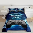 thumbnail image 2 of Manfei Boys Cartoon Gamepad Full Size Comforter Sets, Game Over Bedding Comforter Set, Game Console Lover Reversible Bedding Sets, Breathable Home Decor, 3pcs, 2 of 8