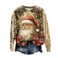 thumbnail image 5 of YOIAVAIOY Chandails en Molleton de Noël Grande Taille pour Femmes Père Noël Impression 3D Chandail Col Rond Manches Longues Chandail en Molleton de Noël, 5 of 5