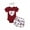 Purplish Red, variant on LMLYSoH Newborn Girls Short Pants Outfits, Ruffles Heart Romper Flowers Printed Shorts Bowknot Headband Sets