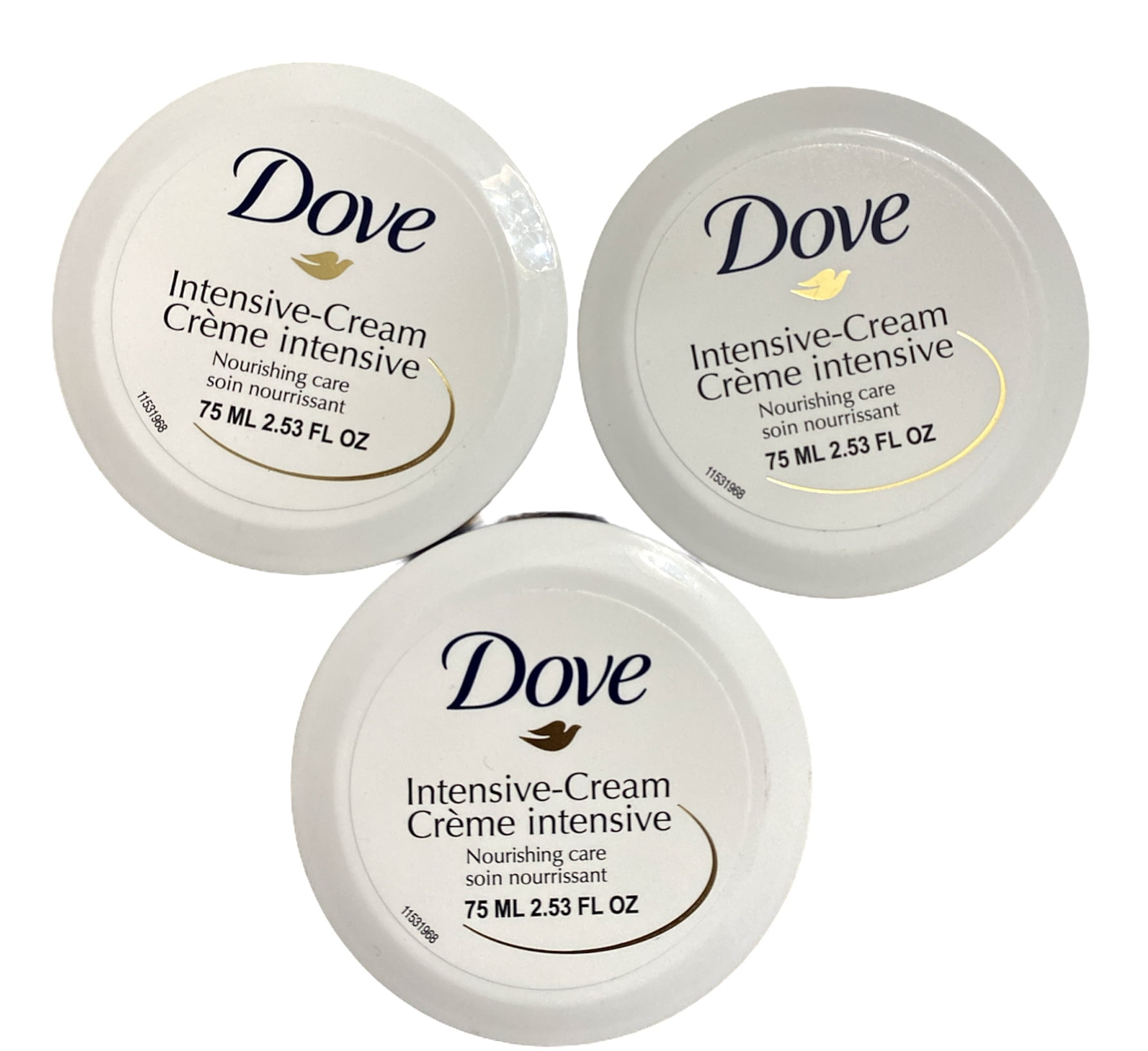 Dove Intensive Cream Nourishing Care 75 ml 2.53 oz. Each Pack Of 3