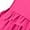 Hot Pink, variant on Women's Sleeveless Collar With Layered Pleats Loose Fitting And Flowing Long Skirt Elegant And Casual Beach