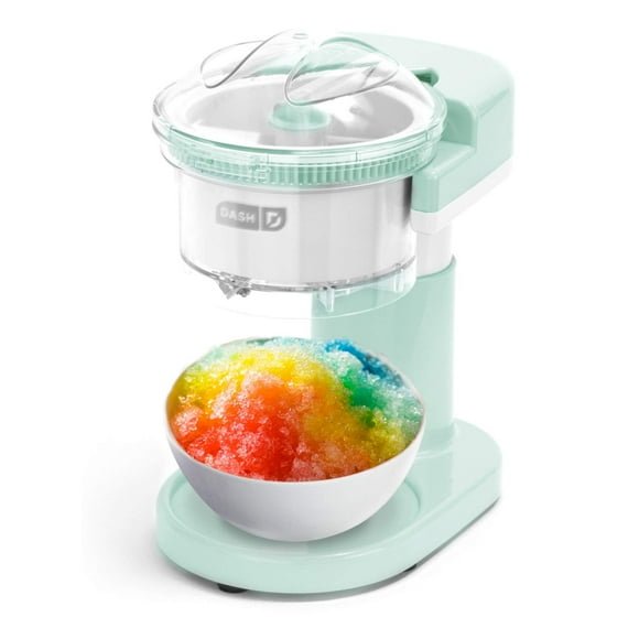 DASH Shaved Ice Maker and Slushie Machine (Aqua): Multi-Purpose Ice Shaver Machine for Homemade Shaved Ice, Snow Cones, Slushies, Cocktails & More with Stainless Steel Bl