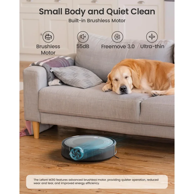 Lefant Robot Vacuum Cleaner with 4500Pa Suction, PSD Obstacle