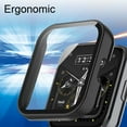 thumbnail image 3 of Watch Protective Case Ergonomic Anti-scratch PC Smart Watch Tempered Glass Bumper Shell for Realme Watch 2/2 Pro, 3 of 8