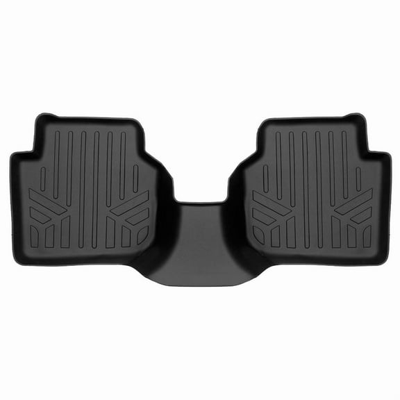 SMARTLINER All Weather Custom Fit Black 2nd Row Floor Mat Liner Set Compatible With 2012-2022 Volkswagen Passat
