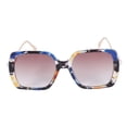 thumbnail image 1 of CIMAXIC Plastic Sunglasses Fashionable Sunglasses Pearls Decorative Personalized Durable Outdoor Square Glasses for Woman (Blue Floral Frame and Tea Color Lens Style),5.91"X2.36"X5.51", 1 of 5