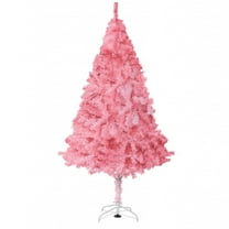 Fawyn Folding Tinsel Christmas Tree, Artificial Pink, 6 ft