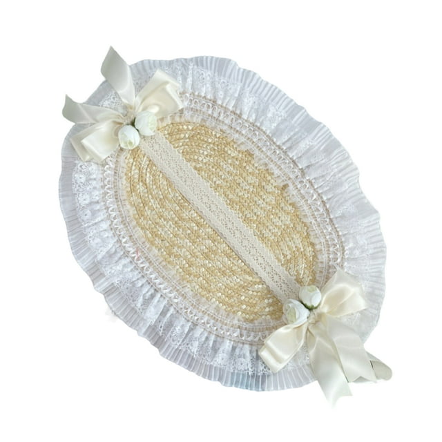 Wweixi Women S Flower Straw Hat French Rural Style Lolita Ribbon Bow Headwear New French Rural Style type+3
