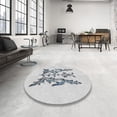 thumbnail image 4 of Ahgly Company Machine Washable Indoor Rectangle Transitional White Smoke Area Rugs, 3' x 5', 4 of 7