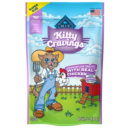 Blue Buffalo Kitty Cravings Crunchy Cat Treats, Chicken Recipe, 5-oz