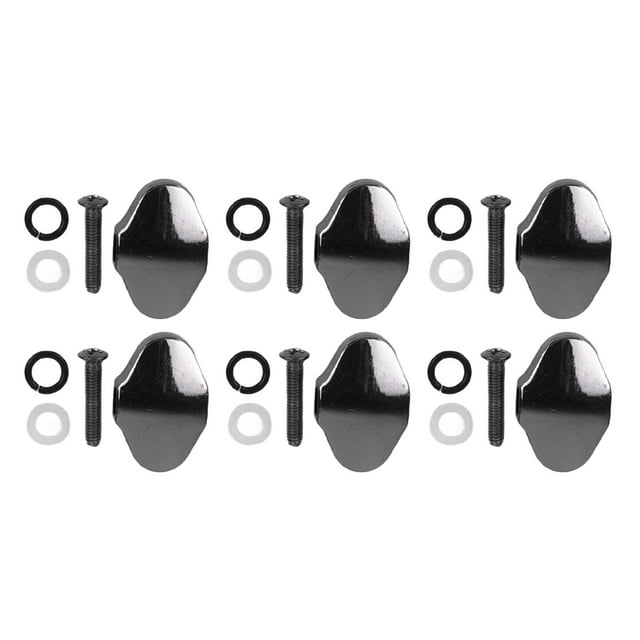 6pcs Adjustable Guitar Tuning Pegs, Durable Metal Electric Guitar Strings Tuner Buttons, Compatible with Different Model for Easy Installation, Screws and Washers Included