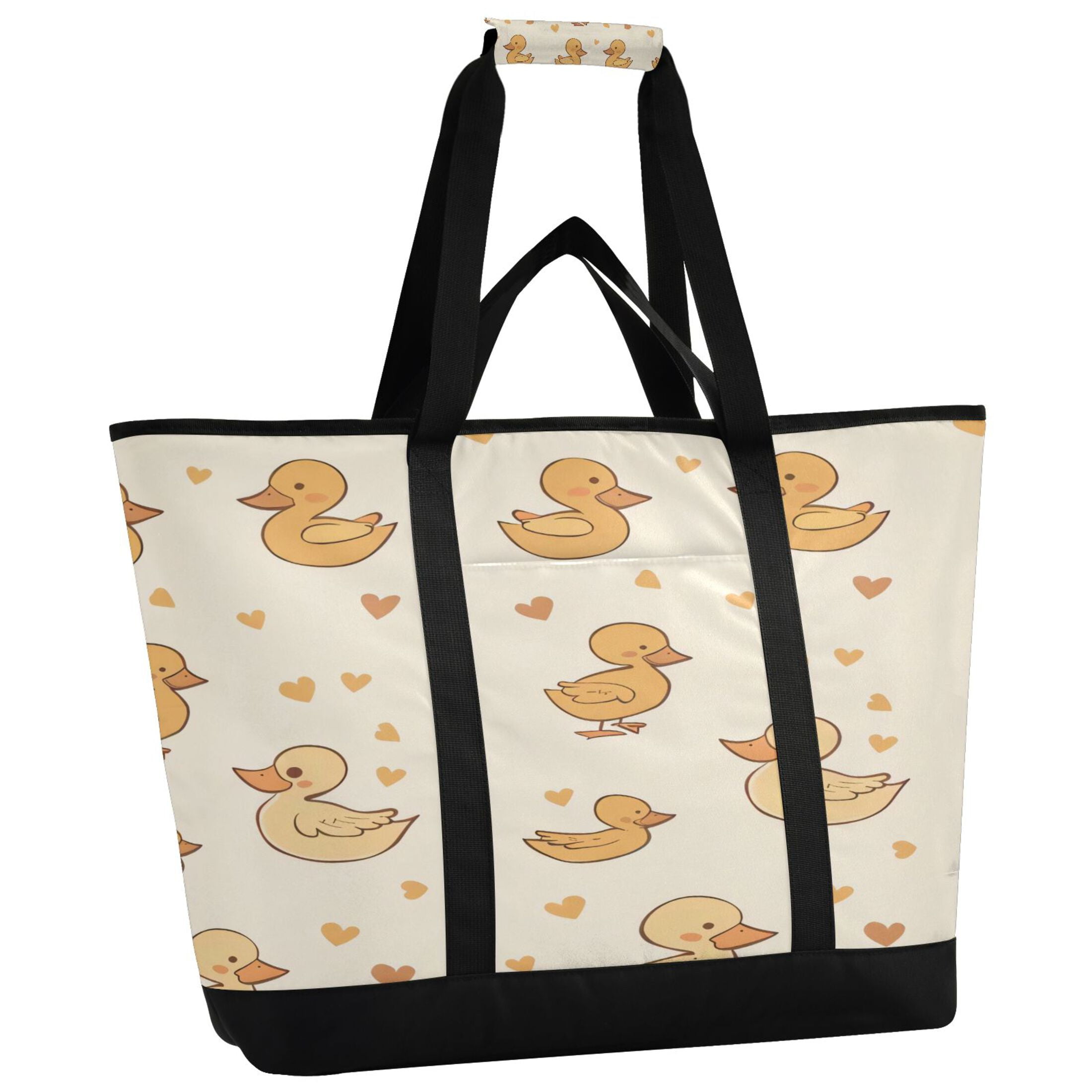 Large Hand-held Ice Pack Picnic Bag Insulation and Refrigeration Suitable for Shopping Picnics and Camping Yellow Duck