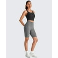 thumbnail image 6 of G4Free Barefeel Cropped Workout Tops for Women Built in Bra Removable Padded Longline Sports Bras Racerback Yoga Tops, 6 of 8