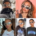 thumbnail image 2 of Gafas de sol knliwkm Ovaladas Sporty Wrap Around Y2K Silver, 2 of 7