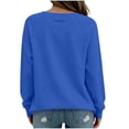 thumbnail image 4 of cocolona Womens V Neck Pullover Sweatshirts Solid Color Basic Casual Tunic Fall Tops, 4 of 6