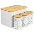 thumbnail image 3 of MegaChef 4 Piece Iron Canister Set in Marble, 3 of 7