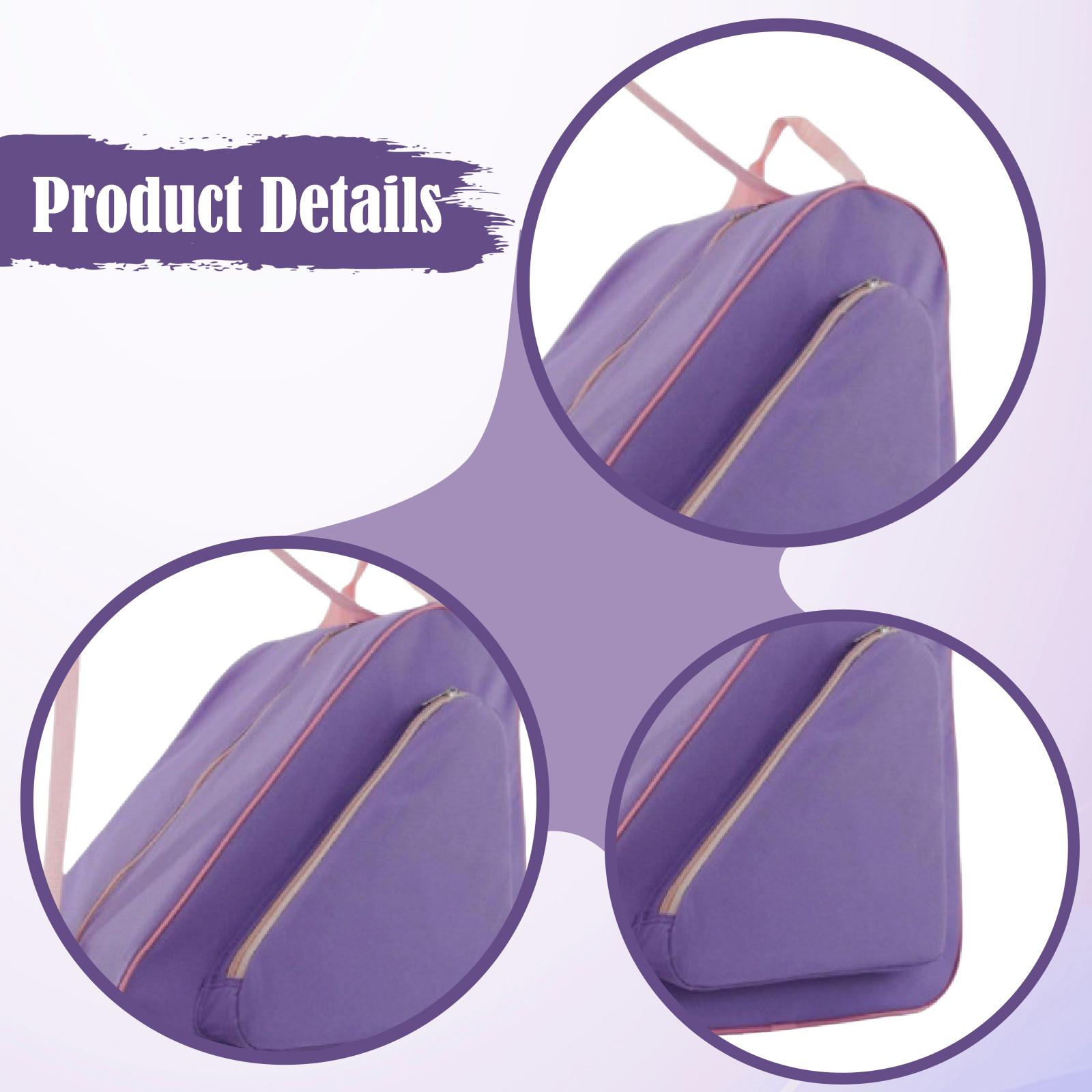 Skates Storage Bag Roller Skate Bag Ice Skating Shoes Carrier Polyester Material for Adults and Children