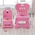 thumbnail image 3 of Taburete escalonado de silla plegable de plástico Strong Safe Kids con respaldo ~ Pink_S Blue-L SM SunniMix Silla plegable de los niños, 3 of 8