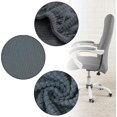 thumbnail image 4 of Polyester Seat Cushion Protector Stools Removable Stretch Slipcovers Leather Chair Seat Cover Removable Office Chair Cover For Decoration Home Hotel W, 4 of 5