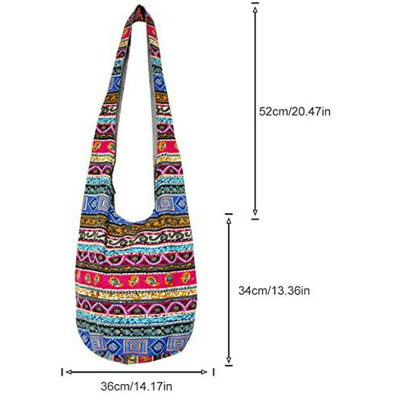 Colorful Boho Bag for Women Hippie Messenger Bag Hobo Crossbody