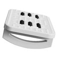 thumbnail image 1 of Abbracc Repose-Pieds de Bureau Réglable 180 Degrés 35x25x11.5cm Double Rangée Rouleaux de Massage Blanc, 1 of 9