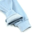 thumbnail image 4 of Toddler Girl Outfits Size 3-4 Toddler Kids Baby Clothes Unisex Solid Sweatsuit Long Sleeve Warm Fleece Pullover Tops Pants Set Fall Winter Pajamas Girls Clothing Set Light Blue, 4 of 5