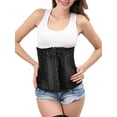 thumbnail image 1 of Fashion Satin Underbust Bustier Corset Black White Party Clubwear Night Lingerie Plus Size Waist Training Corsets Tops+G-String, 1 of 8
