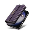 thumbnail image 3 of Dteck for Samsung Galaxy S25 FE Case Wallet with RFID Blocking Card Holder for WomenMen, PU Leather Magnetic Snap Flip Zipper Strap Crossbody Wallet Phone Cover 6.7",Purple, 3 of 9